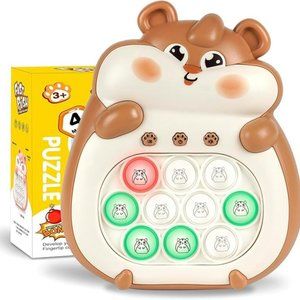 New Pushaboo Fast Push Game, Interesting Popit Handheld Game(282A Brown Hamster)